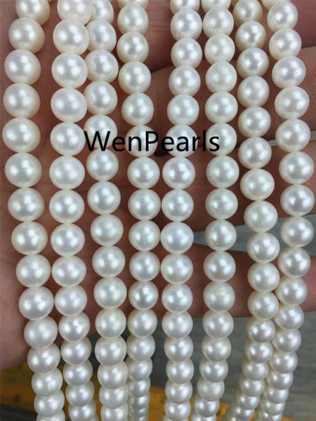 MoniPearl 7-7.5 round pearl,approx 54pcs,freshwater genunine pearl,round pearls,cultured pearl beads,natural pearls,loose pearl bead,RZ7-2AY-WB-1