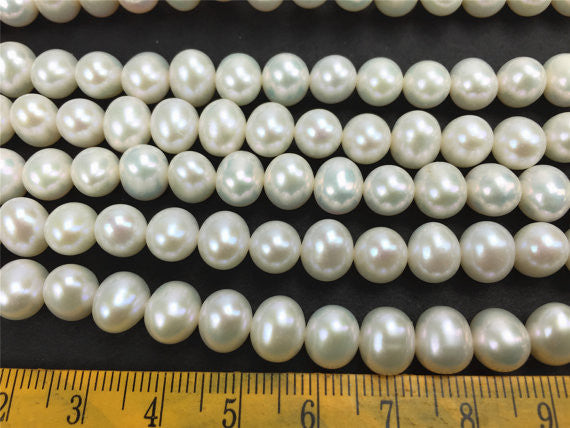 MoniPearl 7-7.5 round pearl,potato shape,approx 54pcs,freshwater genunine pearl,round pearls,cultured pearl beads,natural pearls,RZ7-2AH-1