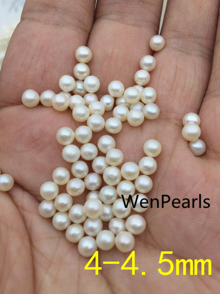 MoniPearl 4-4.5mm,seed pearl,10 pcs,round pearl,AAA freshwater pearl,ivory color pearl,genuine freshwater pearl,high quality pearl earrings,beading supplies,RZ24-3A-5