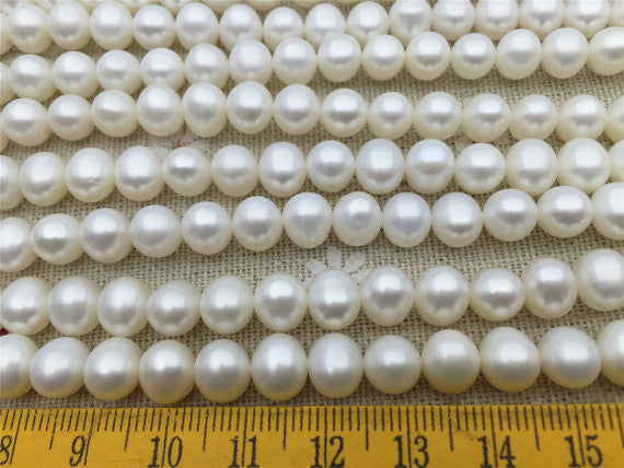 MoniPearl 7-7.5 round pearl,potato shape,approx 54pcs,freshwater genunine pearl,round pearls,cultured pearl beads,natural pearls,RZ7-2AH-2