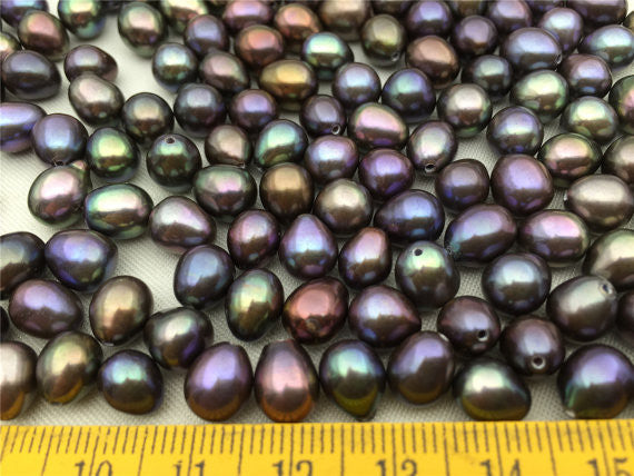 MoniPearl Rice Pearl 10pcs,7-8mm Metallic luster rice pearl beads,high luster freshwater pearls,loose freshwater pearl,rice pearl,wholesale,LR7-3A-3