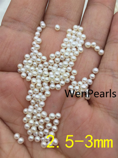 MoniPearl 2.5-3mm,10 pcs,seed pearl,AAA freshwater pearl,white color pearl,genuine freshwater pearl,high quality pearl earrings,beading supplies,RZ24-3A-2 Round Pearl