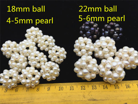 MoniPearl Tahitian Pearls,4 pieces,18mm,22mm ball,Loose Handmade Pearl Balls,Freshwater Pearl Ball,Pearl white Pearl Ball,White Potato Bead Loose Freshwater Pearl,A9
