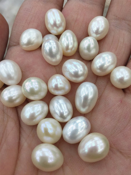 MoniPearl Rice Pearl 1 piece,9.5-10.5mmX10-12mm,AAA+,High luster,Big Rice pearls,large hole,1.3mm,2.5mm, around 34pcs,rice pearl,loose pearl beads,high luster,LR10-3A-5