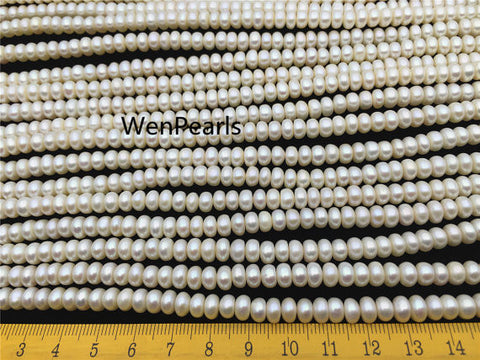 MoniPearl 6-6.5mm,AA+,button pearl,large hole,2.0mm,2.5mm large hole freshwater pearls,button pearl,loose freshwater pearl,full strand,SM6-2A-1