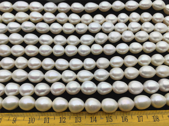 MoniPearl Rice Pearl 9.5-10.5mmx11-12mm,Big Rice pearls,high quality,large hole,1.5mm,2mm,around 35pcs,rice pearl,loose pearl beads,DIY,high luster,LR11-3A-2