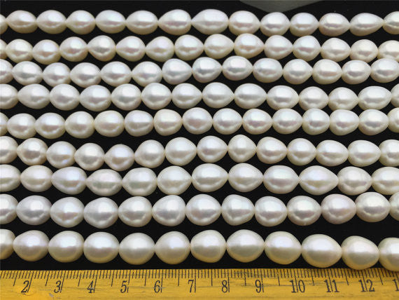 MoniPearl Rice Pearl 9.5-10.5mmx11-12mm,Big Rice pearls,high quality,large hole,1.5mm,2mm,around 35pcs,rice pearl,loose pearl beads,DIY,high luster,LR11-3A-2