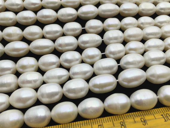MoniPearl Rice Pearl 10-11X11-13mm,Big Rice pearls,high quality,39cm length strand, around 31pcs,rice pearl,loose pearl beads,DIY,high luster,LR10-2A-2