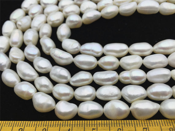 MoniPearl Baroque Pearl,8-9mmx10-12mm,AA+,white baroque pearls-2.5mm-39cm strand-white pearl around 36pcs,baroque pearl,loose pearl beads,DIY,high luster,LM8-2A-1
