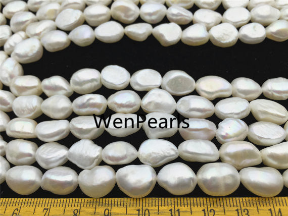 MoniPearl Baroque Pearls,Sep new! BIG pearl pearl,white color,half strand,Genuine Fresh Water Pearl,baroque pearl,keshi pearl,made in china,wholesale,HZ-34