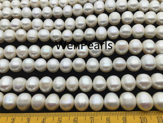 MoniPearl AA,10-11mmx11-12mm,Potato Pearl Large Hole Pearl Strand,Loose Freshwater Pearls Wholesale CR10-2A-5
