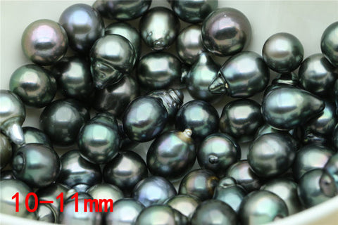 MoniPearl Tahitian Pearls,DROPS,DARK MIX Color,A/B quality,9mm,10mm,Real Tahitian Pearl,1pcs,Christmas gift,wholesale,TH5