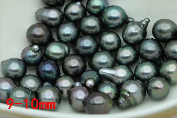 MoniPearl Tahitian Pearls,DROPS,DARK MIX Color,A/B quality,9mm,10mm,Real Tahitian Pearl,1pcs,Christmas gift,wholesale,TH5