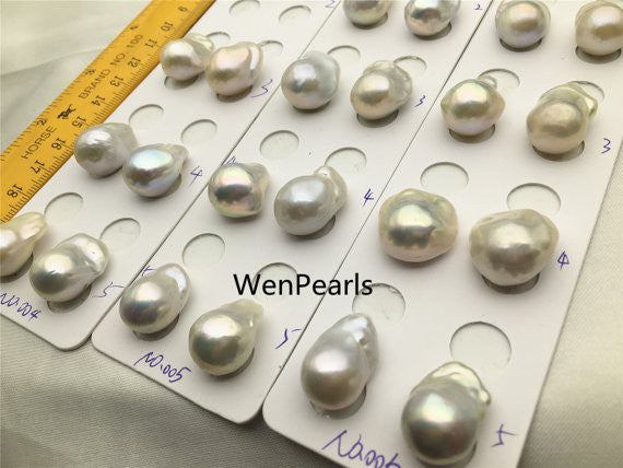 MoniPearl Baroque Pearl,Nov New!14-17mm,004-006,Flameball Pearl Pairs,large Baroque pearl,Baroque Cultured Freshwater Pearl,flameball pearls,wholesale