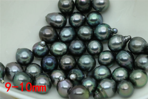 MoniPearl Tahitian Pearls,DROPS,DARK MIX Color,A/B quality,9mm,10mm,Real Tahitian Pearl,1pcs,Christmas gift,wholesale,TH5