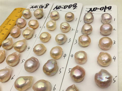 MoniPearl Baroque Pearl,1 pearl,40% OFF,008-010,Pink white kausmi like pearl,flameball pearl earrings,dangle earrings,Kasumi Like Mauve Pink Overtone Nucleated Bead Pearls