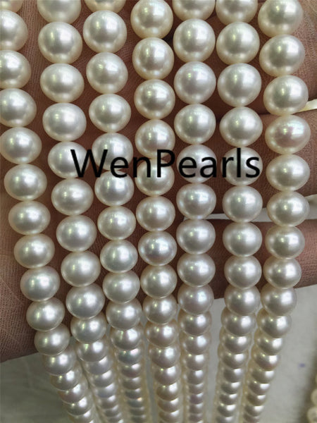 MoniPearl 7.5-8.5 near round pearl,potato shape,freshwater genunine pearl,round pearls,cultured pearl beads,natural pearls,RZ8-3AH-1