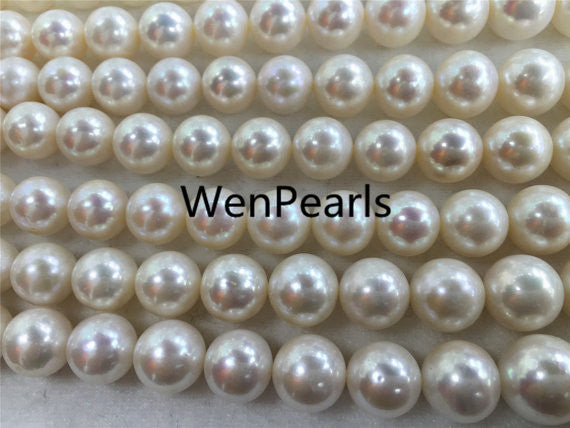 MoniPearl 12-13mm round pearl,2A+,potato shape,freshwater genunine pearl,round pearls,cultured pearl beads,natural pearls,RZ12-2AY-1