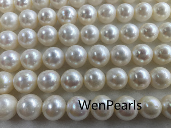 MoniPearl 12-13mm round pearl,potato shape,freshwater genunine pearl,round pearls,cultured pearl beads,natural pearls,RZ12-2AY-WB-1