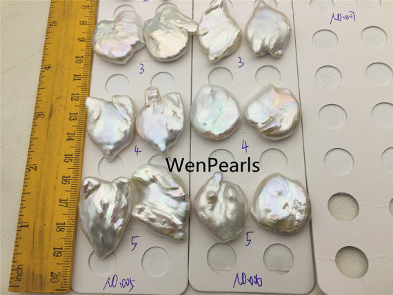 MoniPearl Baroque Pearl,005-007,white baroque pearl earrings,dangle earrings,Kasumi Like Mauve Pink Overtone Nucleated Bead Pearls,BP2