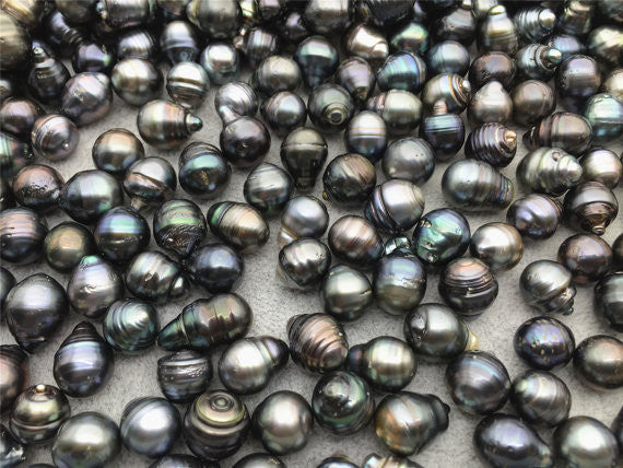 MoniPearl Tahitian Pearls,DROP- Mix Color-- Real Tahitian Pearl- 11mm,12mm,Drop Pearl,THL2