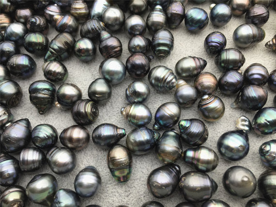 MoniPearl Tahitian Pearls,DROP- Mix Color-- Real Tahitian Pearl- 11mm,12mm,Drop Pearl,THL2