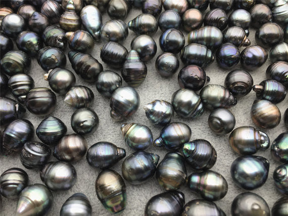 MoniPearl Tahitian Pearls,DROP- Mix Color-- Real Tahitian Pearl- 11mm,12mm,Drop Pearl,THL2