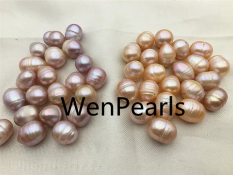 MoniPearl Rice Pearl 10.5-11.5mmX12-15mm,A+,pink lavender Rice pearls,large hole,2mm,2.5mm, white pearl,oval pearl,loose pearl beads,LR11-2A-5