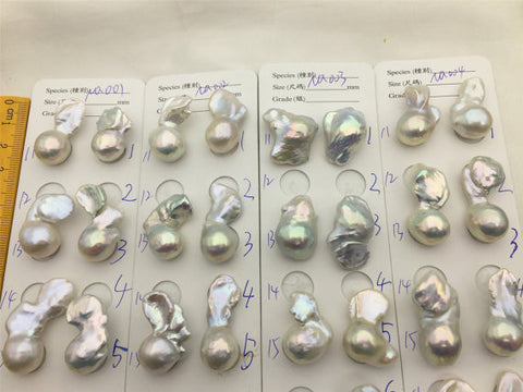 MoniPearl Baroque Pearl,Dec New!Flameball Baroque pearl,one pearl,white color,Genuine Fresh Water Pearl,keshi pearl,baroque pearl,Leather Cord,Wholesale Pearls,YX6