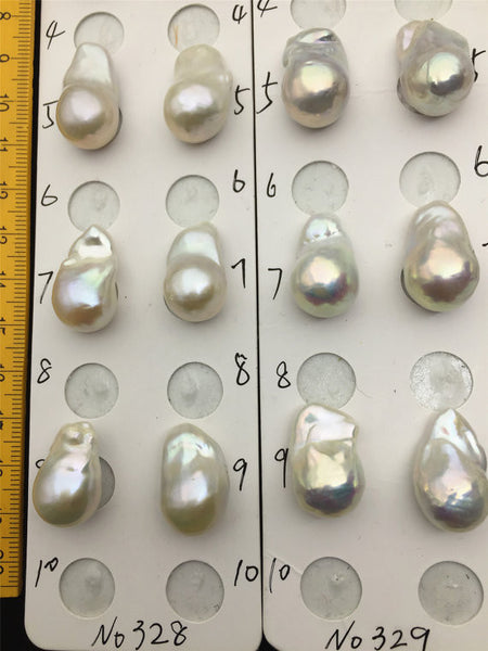 MoniPearl Baroque Pearl,Dec New!13-15mm,328-331,Flameball Pearl Pairs,large Baroque pearl,Baroque Cultured Freshwater Pearl,flameball pearls,wholesale