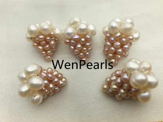 MoniPearl Tahitian Pearls,1 piece,Grape Pearl Pendant, Genuine freshwater pearl,cultured pearl ,women, wedding earrings, A9